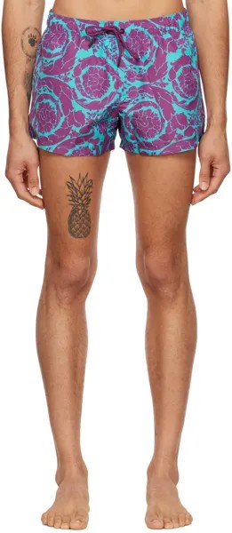 Сине-фиолетовые плавки Barocco Versace Underwear