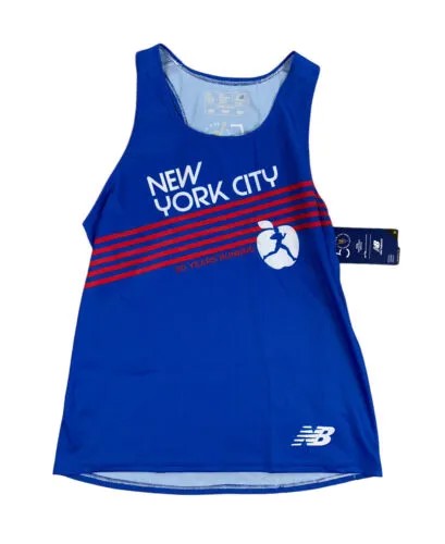 НОВИНКА New Balance 50th 2022 New York City Marathon Womens Singlet Shirt Blue Sz M