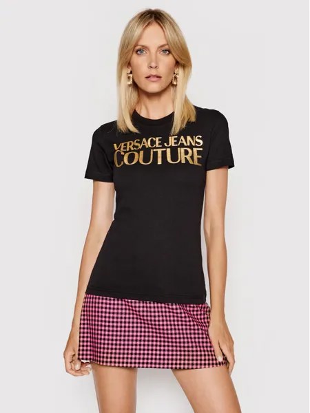 Футболка узкого кроя Versace Jeans Couture, черный