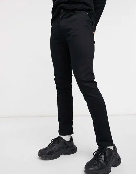 Черные узкие джинсы из органического хлопка Burton Menswear-Черный цвет