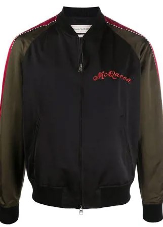 Alexander McQueen бомбер с вышивкой