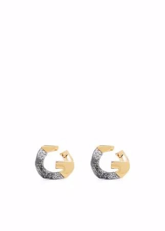 Givenchy двухцветные серьги с логотипом G
