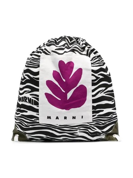Marni Kids рюкзак с зебровым принтом