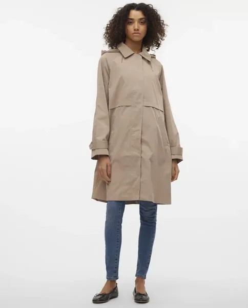 Женская длинная парка с капюшоном Vero Moda, цвет Crudo