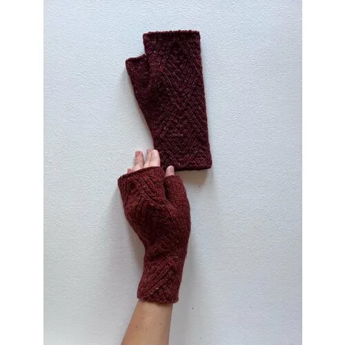 Митенки My Woolens, демисезон/зима, размер 18, красный
