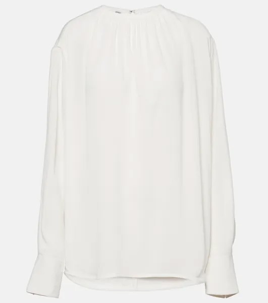 Блузка из крепа со сборками Toteme, белый