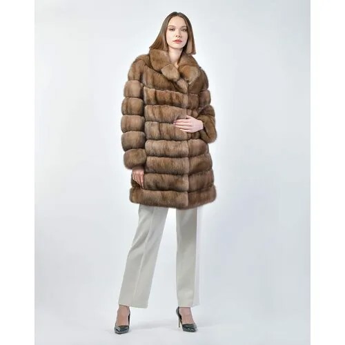 Пальто Vinicio Pajaro, соболь, силуэт прямой, размер 44, коричневый