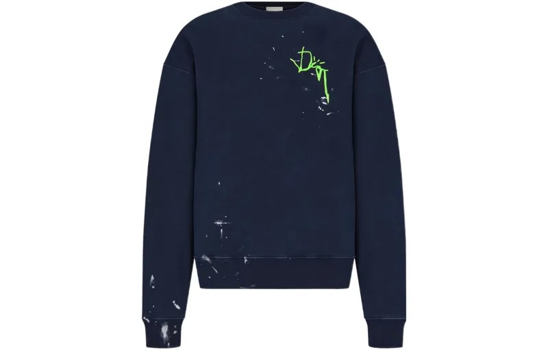Мужская толстовка Travis Scott X, синяя Dior, синий