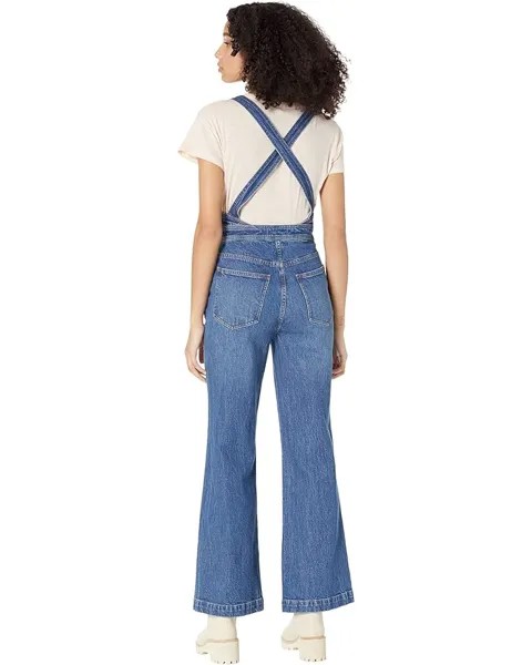 Брюки Madewell High-Rise Loose Flare Overalls, цвет Dawes Wash