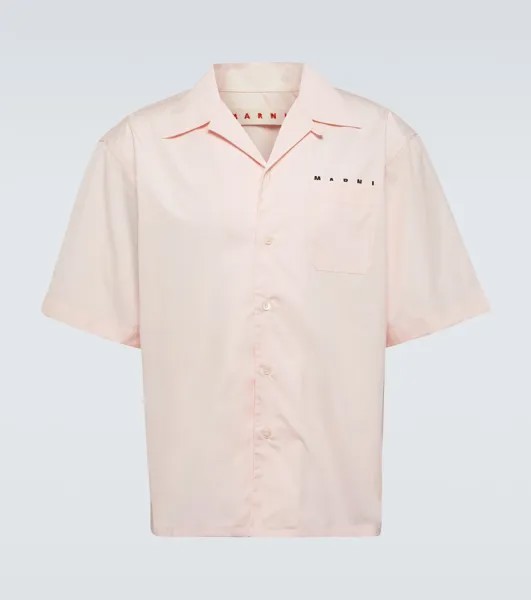 Рубашка для боулинга из хлопкового поплина Marni, розовый