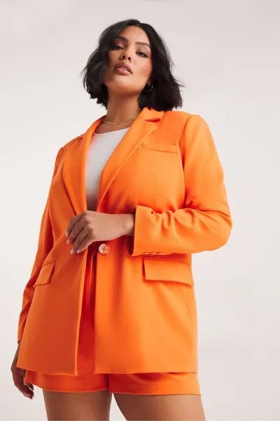 Оранжевый приталенный пиджак Billie Premium Simply Be, оранжевый