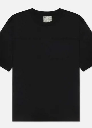 Мужская футболка Champion Reverse Weave Organic Cotton Patch Pocket Custom Fit, цвет чёрный, размер L