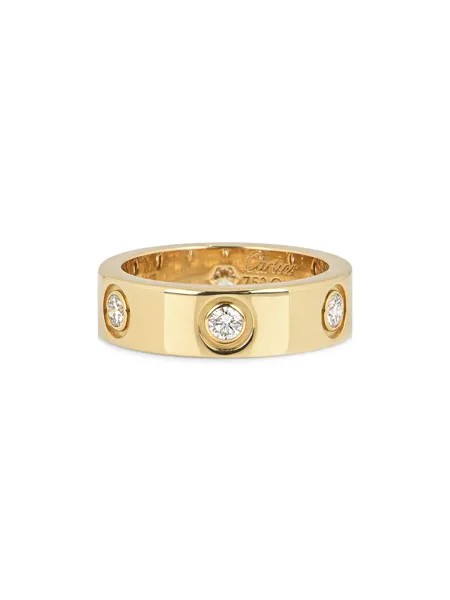 Cartier кольцо Love pre-owned из желтого золота с бриллиантами