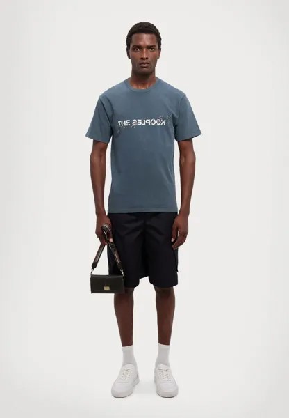 Футболки с принтом The Kooples, темно-синий