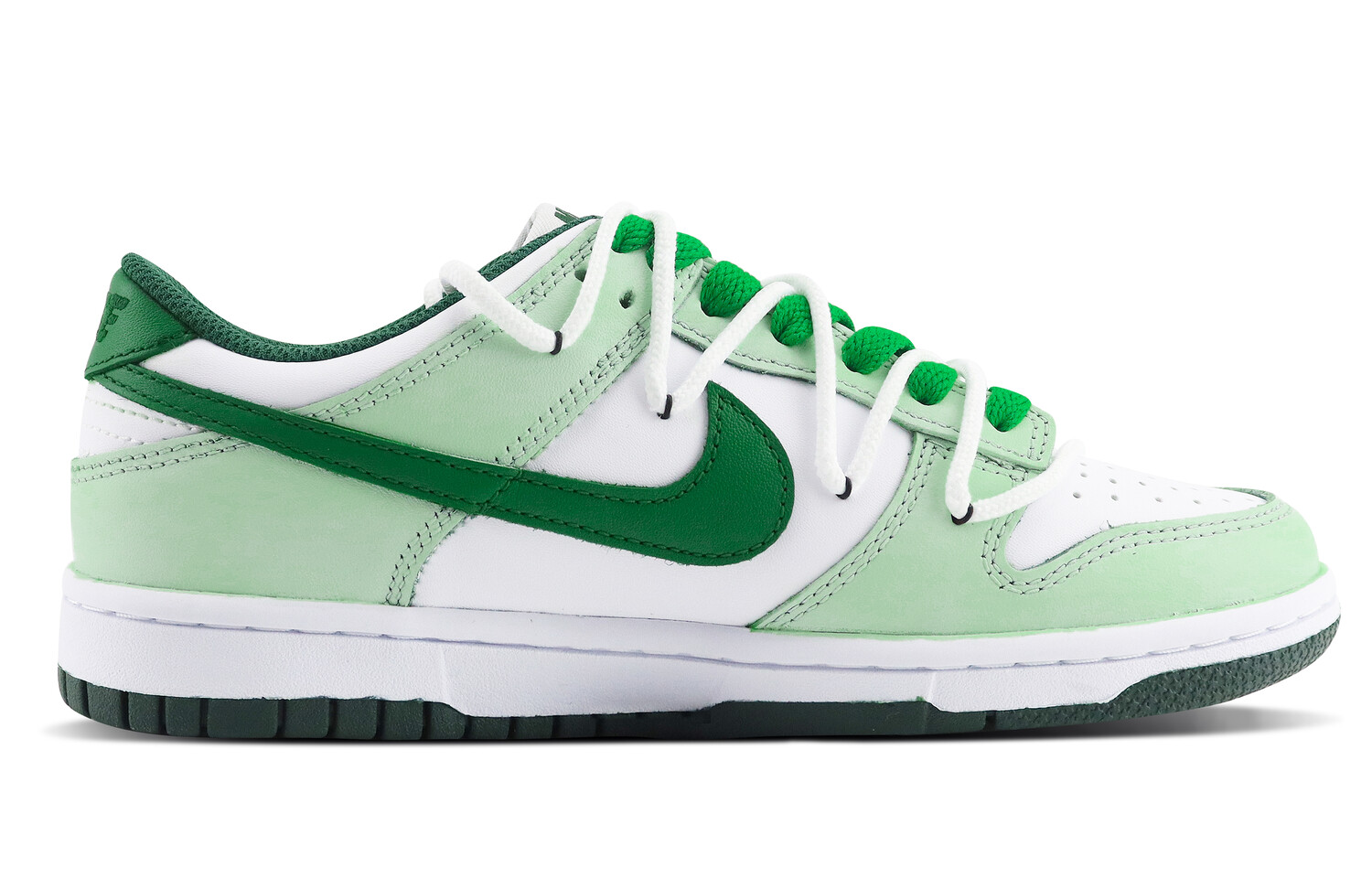 Кроссовки Nike Dunk Skateboarding Shoes Women's Low-top Green/White, зеленый