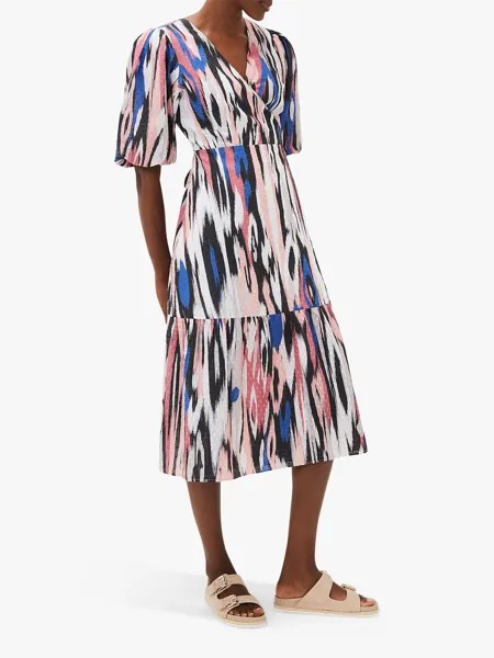 Платье миди с запахом Phase Eight Caityln Ikat, разноцветный