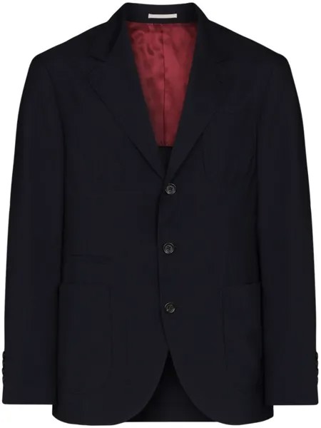 Brunello Cucinelli однобортный пиджак, синий
