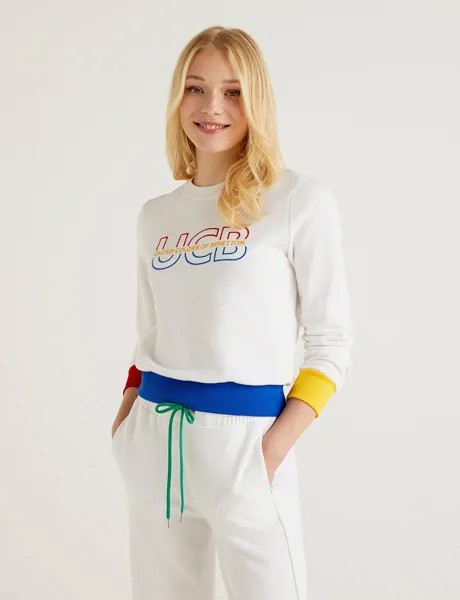 Свитшот женский United Colors of Benetton 21A_3J68E1AG3 разноцветный S