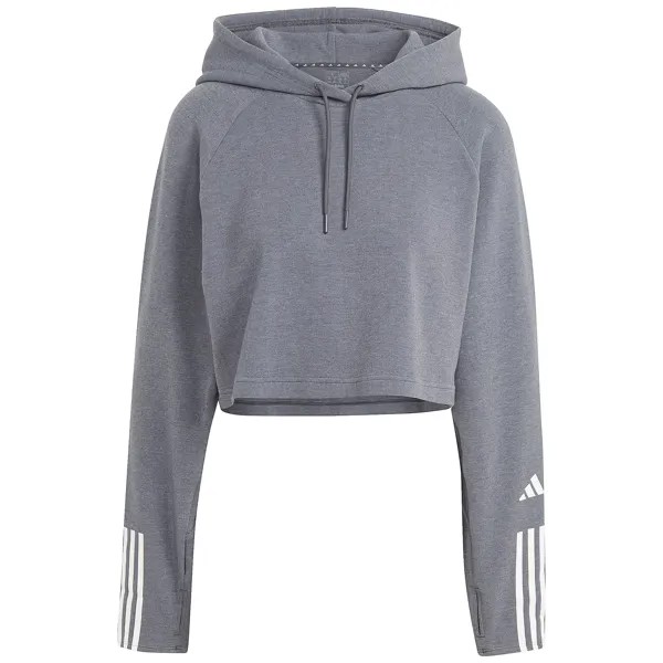 Толстовка adidas Performance Trainingskapuzenpullover W TR ES COT HD, цвет dunkelgrau/weiß