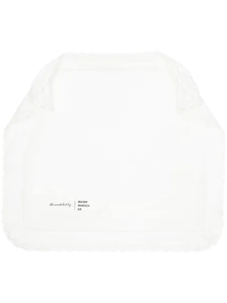MM6 Maison Margiela блузка с кружевной отделкой, белый