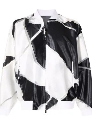 Emporio Armani бомбер в технике пэчворк