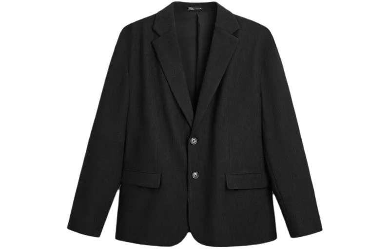 Деловой костюм мужской черный Zara, черный