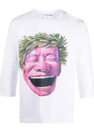 Comme Des Garçons Shirt футболка с графичным принтом и рукавами три четверти