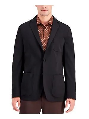 ALFANI Мужской черный однобортный пиджак классического кроя стрейч спортивное пальто S