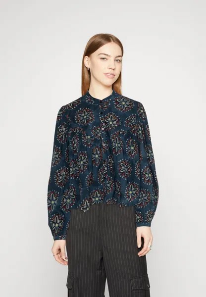 Блузка PINTUCK YOKE GATHERING Scotch & Soda, боковая блокировка морского цвета