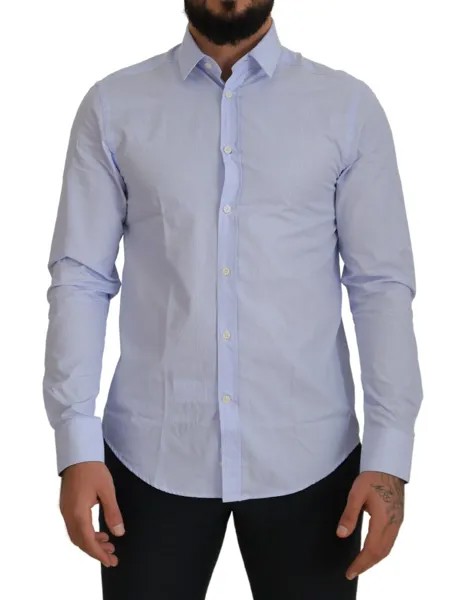 VERSACE COLLECTION Рубашка Trend Голубая хлопковая деловая мужская 40/15,75 долларов США/м 500 долларов США