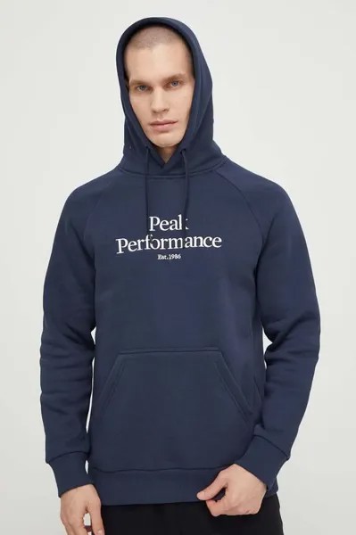 Толстовка с капюшоном Peak Performance, темно-синий