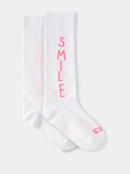 Носки из смесового хлопка с блестящими пальцами smile Raey, белый