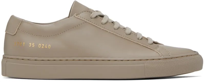 Common Projects Серо-коричневые низкие кроссовки Achilles