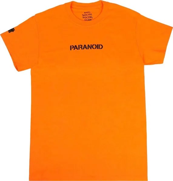 Футболка Anti Social Social Club x Undefeated Paranoid Logo T-Shirt 'Orange', оранжевый