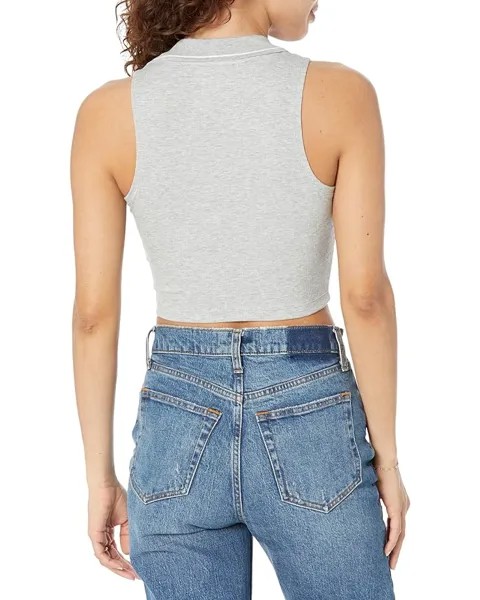 Топ Madewell MWL Polo Crop Tank Top, цвет Heather Gym Class Grey