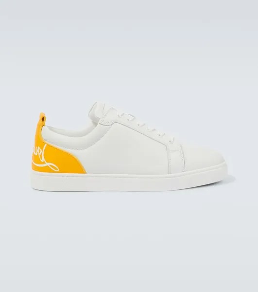 Кожаные кроссовки Fun Louis Junior Christian Louboutin, белый