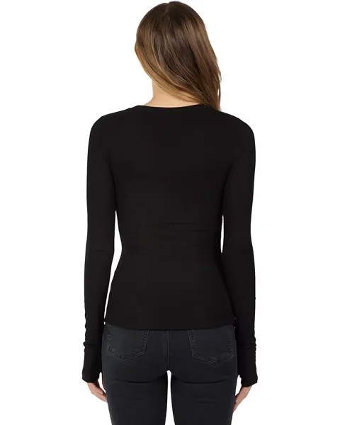 Топ Michael Lauren Levis Cutout Long Sleeve Top, черный