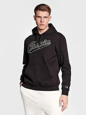 Мужское худи Champion Heavy Fleece Vintage Logo черный