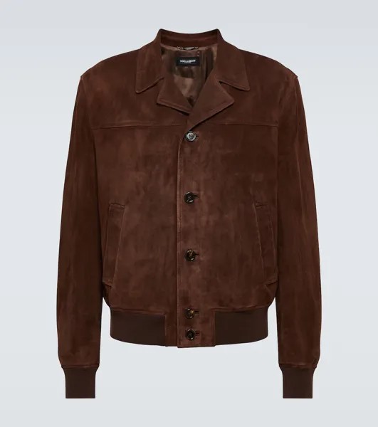Замшевая куртка Dolce&Gabbana, коричневый