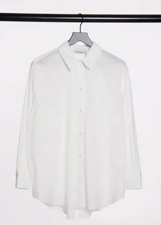 Белая рубашка из органического хлопка Weekday Edyn-Белый