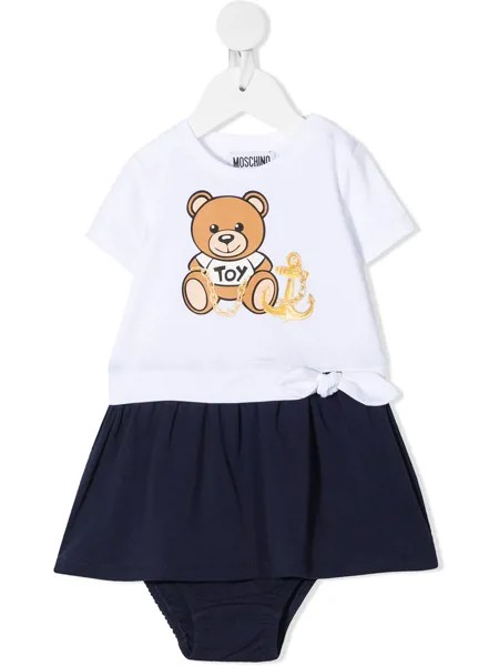 Moschino Kids платье с принтом Teddy Bear