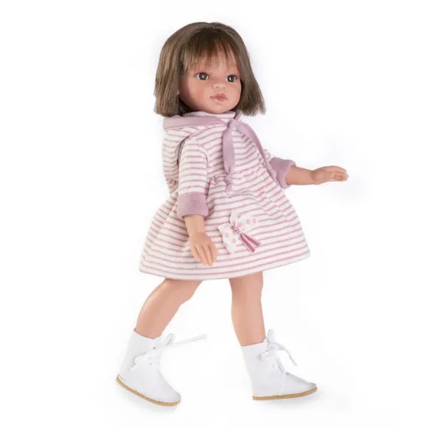 Munecas Antonio Juan  Кукла девочка Ноа в платье в полоску 33 см