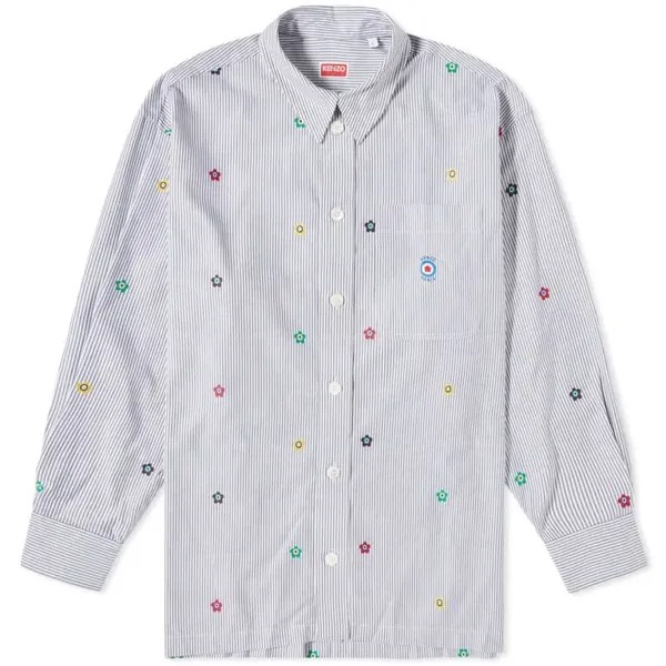 Рубашка Kenzo Target Oversized, голубой/белый