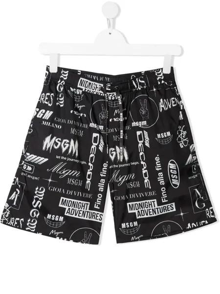 MSGM Kids плавки-шорты с логотипом