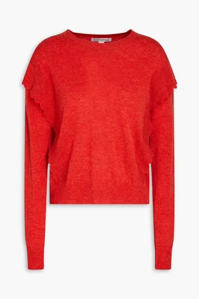 Кашемировый свитер с оборками Autumn Cashmere, цвет Tomato red