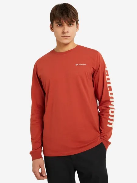 Лонгслив мужской оверсайз Columbia Rockaway River Graphic LS Tee, Красный