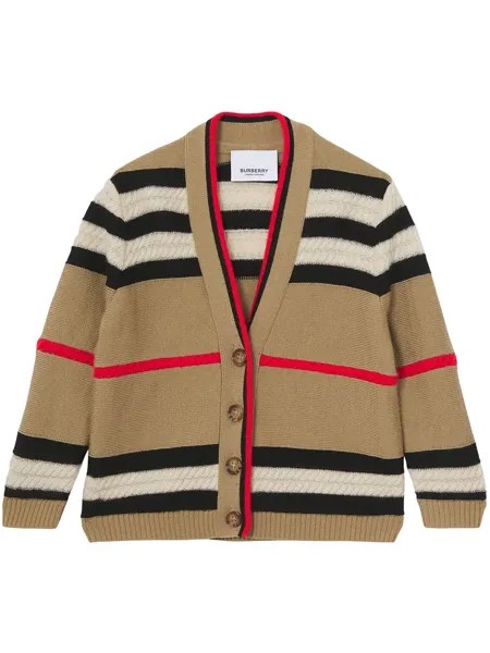 Burberry Kids кардиган в полоску Icon Stripe