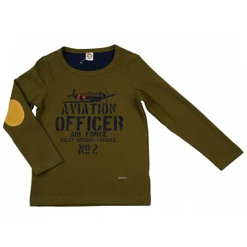 Лонгслив Mini Maxi, хлопок, размер 104, хаки