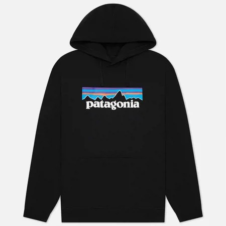 Мужская толстовка Patagonia P-6 Logo Uprisal Hoodie, цвет чёрный, размер XL