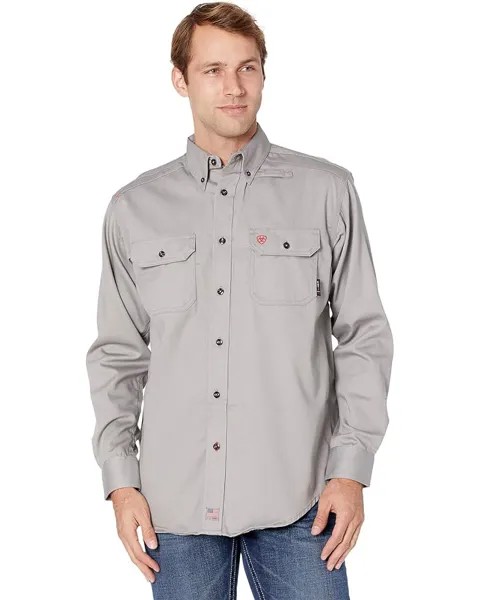 Рубашка Ariat FR Solid Long Sleeve Work Shirt, серебряный